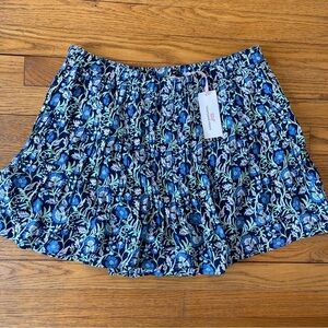 Vineyard Vines Winter Garden Pleated Skirt Deep Bay Blue Size Medium NWT